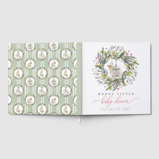 Merry Little Baby shower gastenboek (Volledig)