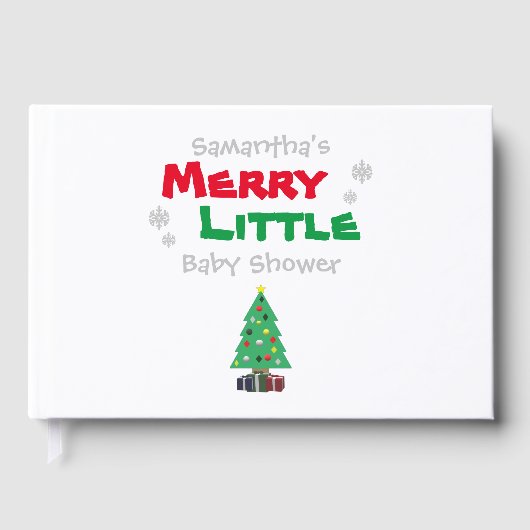 Merry Little Baby shower Gastenboek (Voorkant)