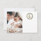 Merry Little Baby shower gepersonaliseerd Bedankkaart (Achterkant)