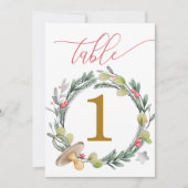 Merry Little Baby Shower Gold Table Numbers Kaart (Voorkant)