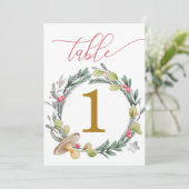 Merry Little Baby Shower Gold Table Numbers Kaart (Staand voorkant)