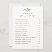 Merry Little Baby shower Guess Who Game Kaart (Voorkant)