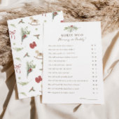 Merry Little Baby shower Guess Who Game Kaart