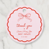 Merry Little Baby Shower Hand Drawn Christmas Bedankjes Labels (Achterkant)