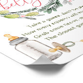 Merry Little Baby shower Hoe groot is de buik van Poster (Hoek)