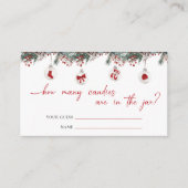 Merry Little Baby Shower How Many Candies Informatiekaartje (Voorkant)