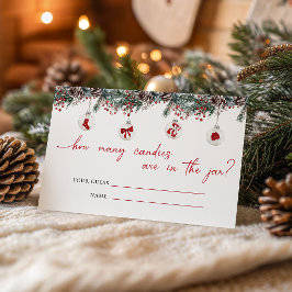 Merry Little Baby Shower How Many Candies Informatiekaartje