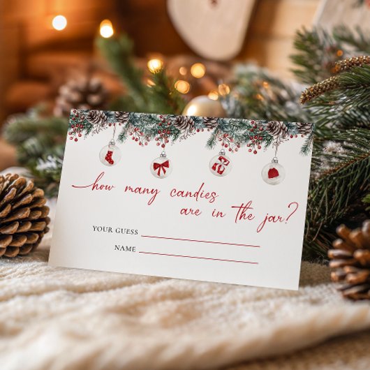 Merry Little Baby Shower How Many Candies Informatiekaartje