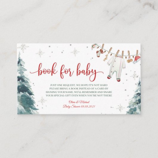 Merry Little Baby shower Informatiekaartje (Voorkant)