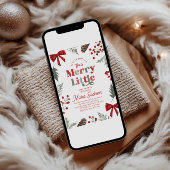 Merry Little Baby Shower Invitation Kaart