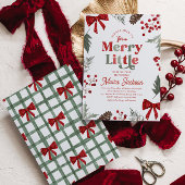 Merry Little Baby Shower Invitation Kaart