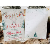 Merry Little Baby shower Invitation Santa Baby Wi Kaart