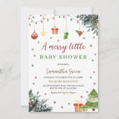 Merry Little Baby shower Kaart (Voorkant)