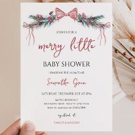 Merry Little Baby Shower Kaart