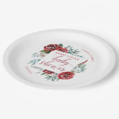 Merry Little Baby shower kerstBorden Papieren Bordje (Gekanteld)