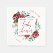 Merry Little Baby shower Kerstkins Servet (Voorkant)