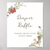 Merry Little Baby shower Luier Raffle Poster (Voorkant)