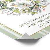 Merry Little Baby shower Luier Raffle Sign Poster (Hoek)