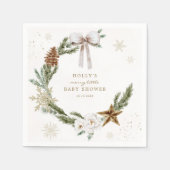 Merry Little Baby shower Neutral Wreath Servet (Voorkant)