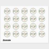 Merry Little Baby shower "Ready to Pop" Ronde Sticker (Vel)