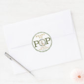 Merry Little Baby shower "Ready to Pop" Ronde Sticker (Envelop)