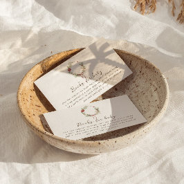 Merry Little Baby shower Red Bow Boeket Enclosure Informatiekaartje