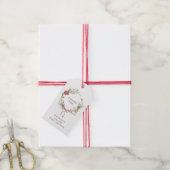 Merry Little Baby shower Red Bow Krans Cadeaulabel (Met Touw)