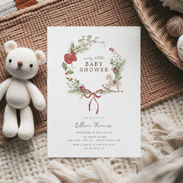 Merry Little Baby shower Red Bow Krans Kaart