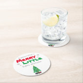 Merry Little Baby shower Ronde Kartonnen Onderzetter (Insitu)