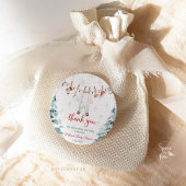 Merry Little Baby shower Ronde Sticker
