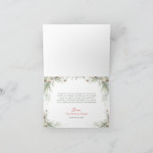 Merry Little Baby Shower Santa Clothesline Bedankkaart (Binnen)