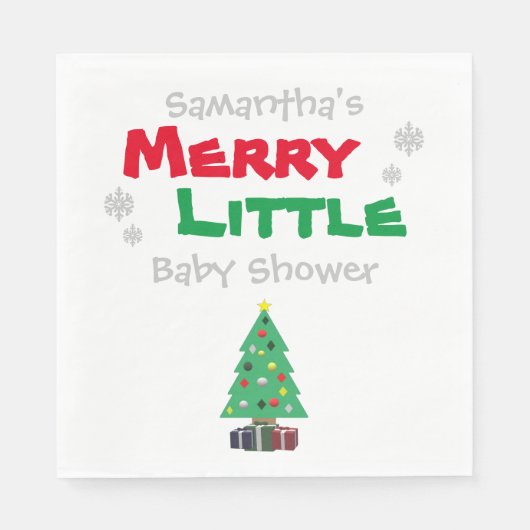 Merry Little Baby shower Servet (Voorkant)