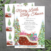 Merry Little Baby shower  Sleigh Kaart
