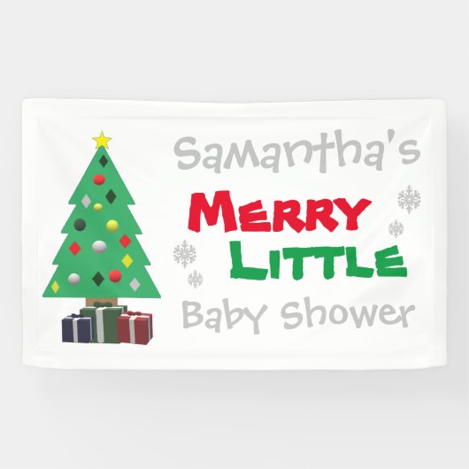 Merry Little Baby shower Spandoek (Horizontaal)