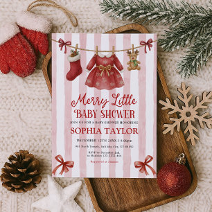 Merry Little Baby Shower Uitnodiging
