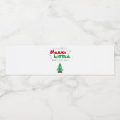 Merry Little Baby shower Waterfles Etiket (Enkel label)