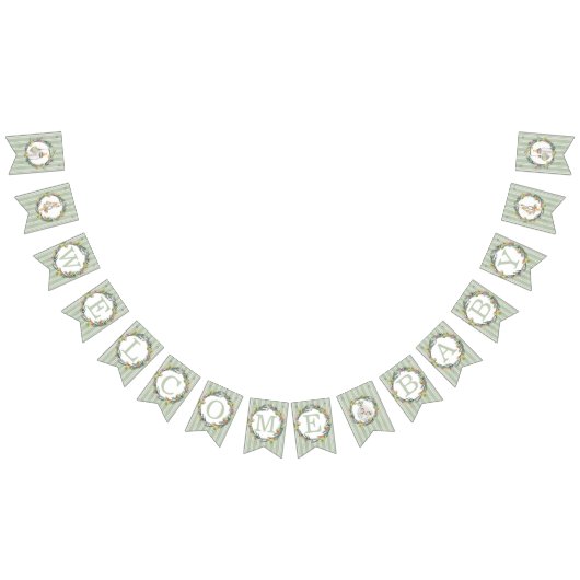 Merry Little Baby shower "Welcome Baby" Banner (Alle)