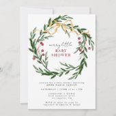 Merry Little Baby Shower Winter Botanical & Gold Kaart (Voorkant)
