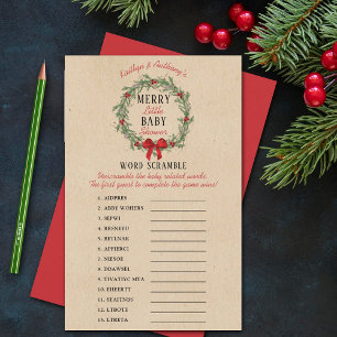 Merry Little Baby shower Word Scramble