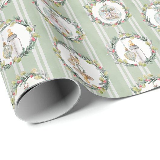 Merry Little Baby shower Wrapping Paper Cadeaupapier (Rol Hoek)