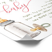 Merry Little Baby shower Zeg geen Baby-spelbord Poster (Hoek)