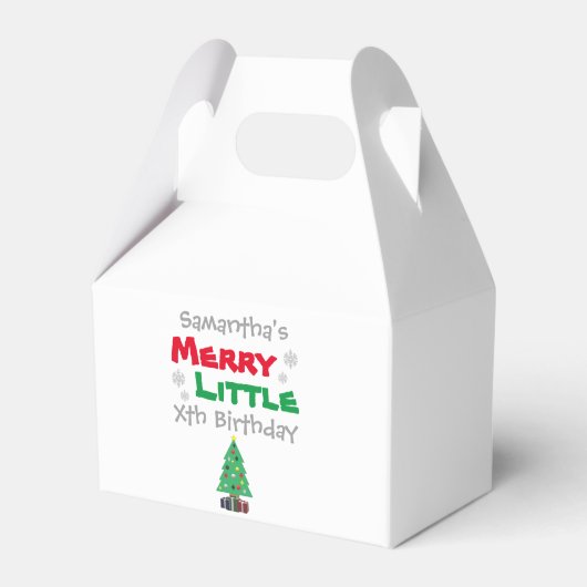 Merry Little Birthday Bedankdoosjes (Voorkant Zijde)