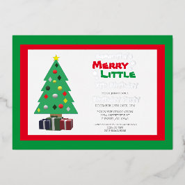 Merry Little Birthday Folie Uitnodiging