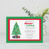 Merry Little Birthday Kaart (Staand voorkant)