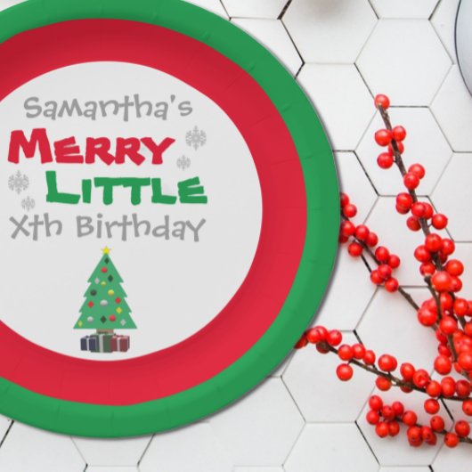 Merry Little Birthday Paper Bord