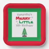 Merry Little Birthday Paper Bord (Voorkant)