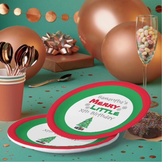 Merry Little Birthday Paper Borden Papieren Bordje (Multi)