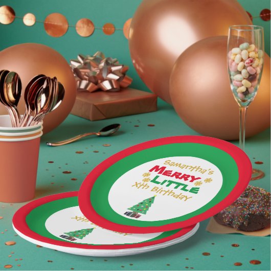 Merry Little Birthday Paper Borden Papieren Bordje (Multi)