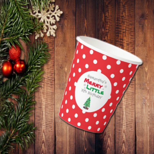 Merry Little Birthday Papieren Bekers