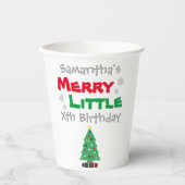 Merry Little Birthday Papieren Bekers (Voorkant)